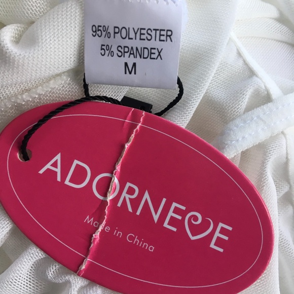 White Teddie Medium Sheer Adjustable Straps - Picture 2 of 9